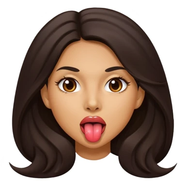 Latina baddie with tongue out sticker
