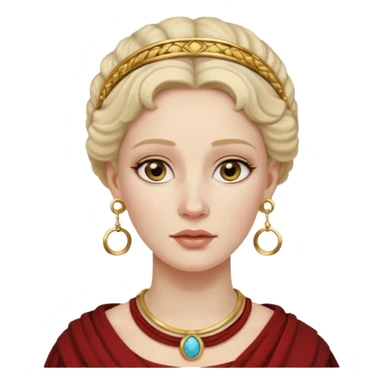 Ancient roman Women with Earrings sticker