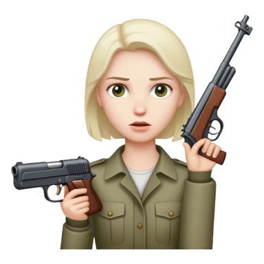 Person holding a gun to their head sticker