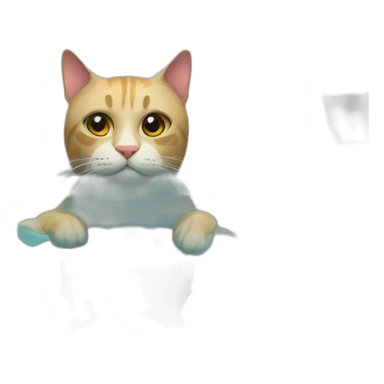 Cat swims in the pool sticker