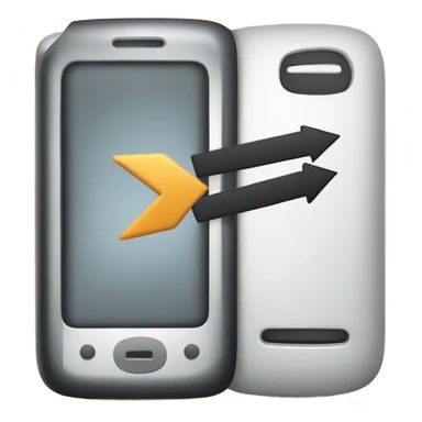 mobile phone with arrow coming out of it sticker