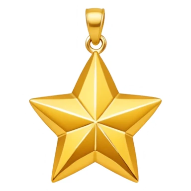 golden star charm-shaped trinket, gold pendant sticker