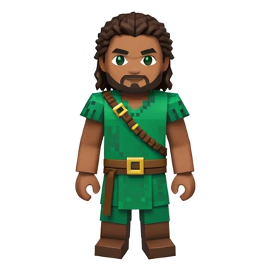 Jason Momoa as a Minecraft character sticker