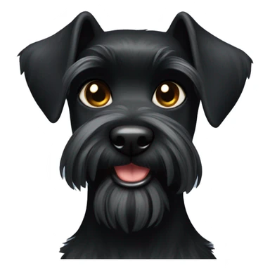 Female black schnauzer  sticker