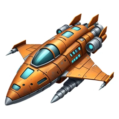 futuristic scrap spaceship  sticker