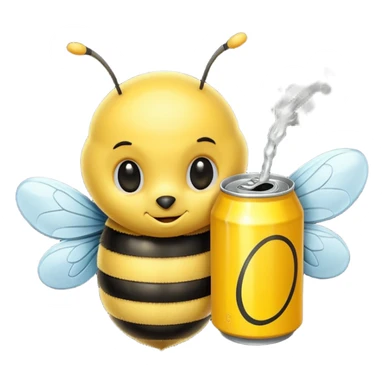 bee drinkig soda sticker