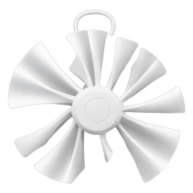 white stand fan blades only sticker