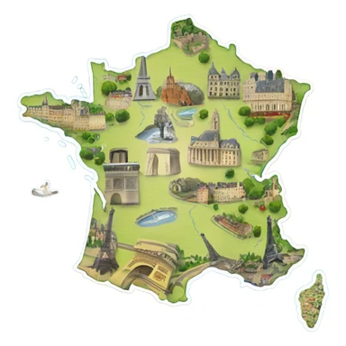 Carte de france sticker