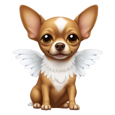 Brown chihuahua with angel wings  sticker