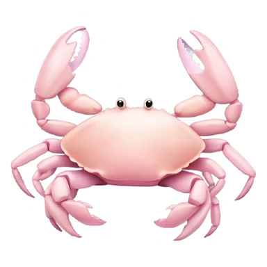 light pink crab sticker