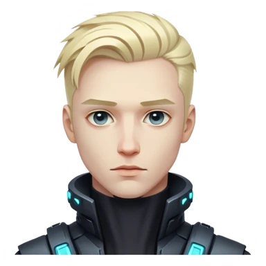 handsome man cyber punk blond  sticker