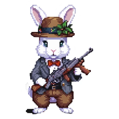 gangster rabbit sticker