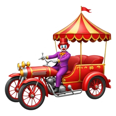 Circus motorbike circus car  sticker