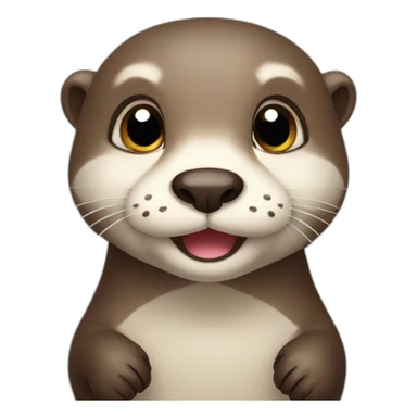 cute otter with report sticker