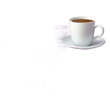 Design an inviting emoji of a chunky knit blanket folded on a comfy chair, with a cup of coffee nearby, evoking a cozy home setting.light purple sticker