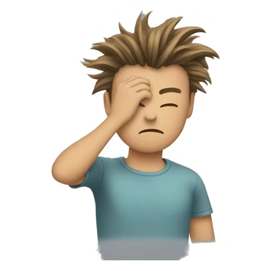 Person tearing hair out sticker