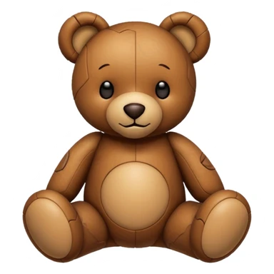 Patchwork teddy bear sticker