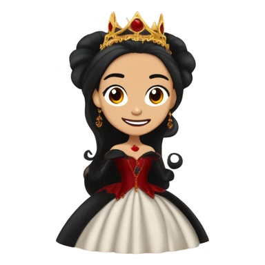 painting Lavish Victorian evening gown, Jenna Ortega as young Morticia Addams Jedi wearing a mini tiara, riding on the back of a very large blood red evil-looking fire-spewing horned dragon sticker