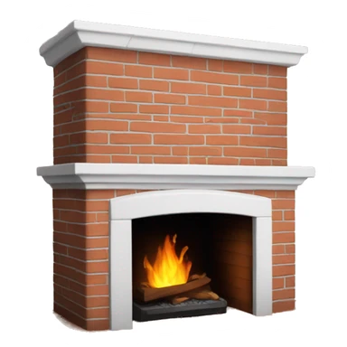 White brick fire place cozy sticker
