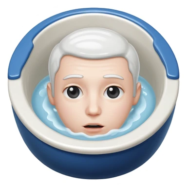 Head in a toilet sticker