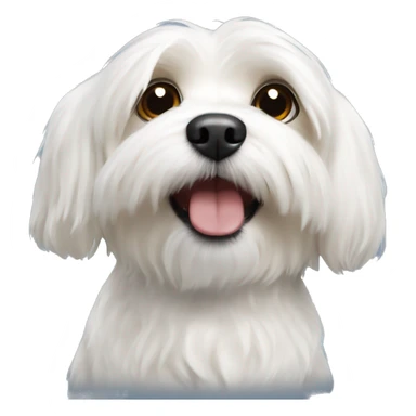 Small White havanese dog  sticker