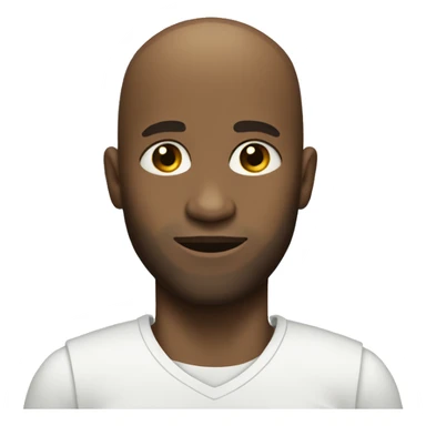 bald black man with short beard missing right leg sticker