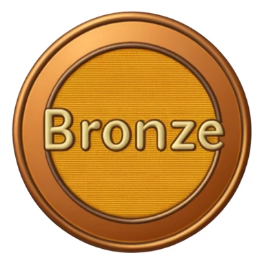 An embroidered patch with the word "BRONZE" on it sticker