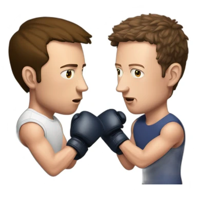 Elon Musk vs mark Zuckerberg boxing sticker