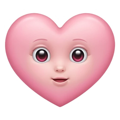 Light baby pink heart with no face sticker