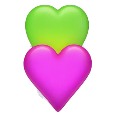 Neon chartreuse heart sticker