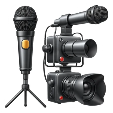 microphones and camera sticker