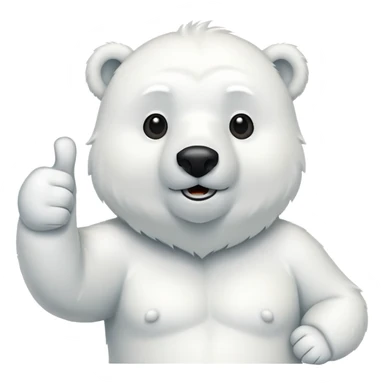 polar bear giving a thumbs up sticker