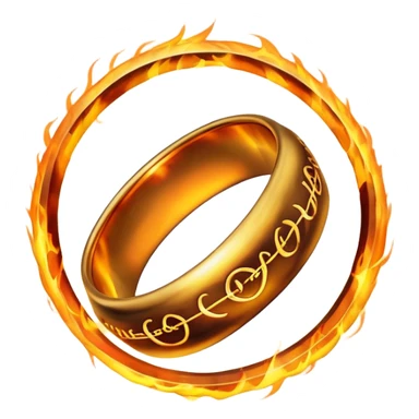 The One Ring with fiery inscriptions glowing sticker