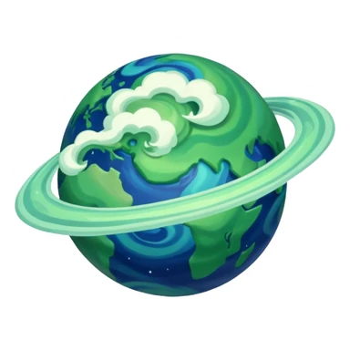 A planet as seen from space, similar to that of Arus from the cartoon Voltron. sticker