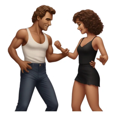 Dirty dancing pair sticker