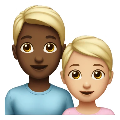 Twin babies boy and girl sticker