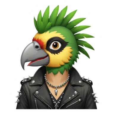 punk parrot vocalist sticker