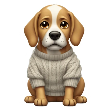 Chill dog with sweater sticker