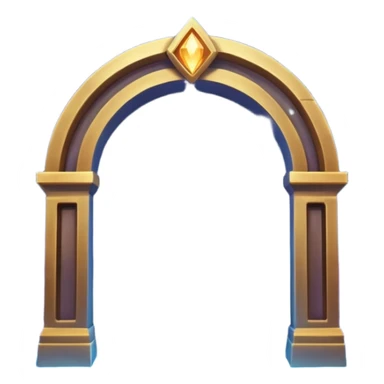 universe gate object icon, gigantic cosmic portal doorway, swirling galaxy energy inside, glowing starry aura, mystical space runes, fantasy sci-fi style, 3D cartoon, mobile game icon style, centered, clean background, no text, no watermark sticker