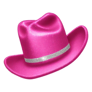 Pink sparkly cowboy hat sticker