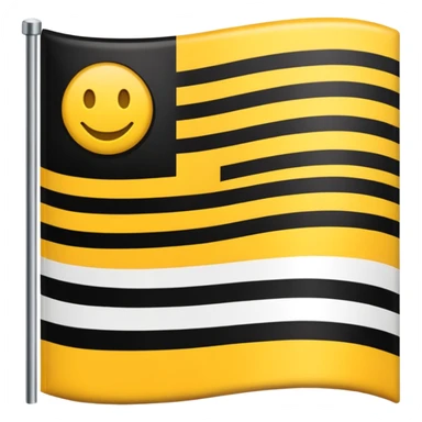 A flag emoji similar to German flag but replace color red with white sticker