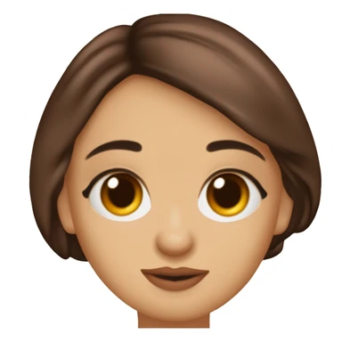 Tez morena clara, cabello lacio café de arriba y rubio de abajo cara redonda cejas poco pobladas ojos pequeños con delineado de gato labios pintados rojo clarito  sticker