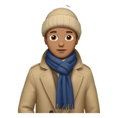 hombre caminando abrigado sticker