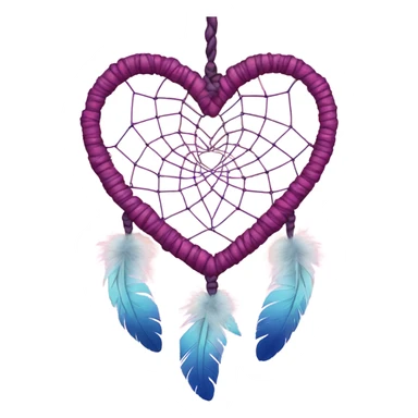 Pink ombre heart shaped dream catcher  sticker