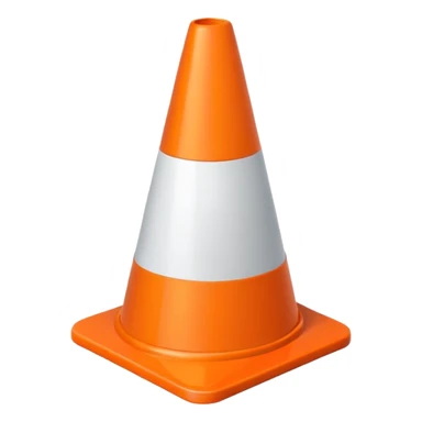 Cono naranja obra construcción  sticker