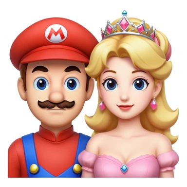 Mario and princess peach sticker