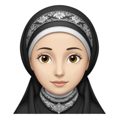 orthodox jewish woman greyscale with tichel kercheif circa. 1890 sticker