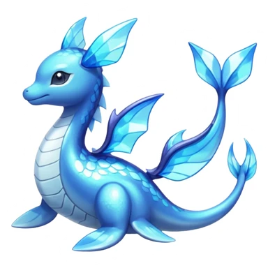 Translucent luminescent bioluminescent glossy Lapras-Meloetta-Vaporeon-Dialga-Suicune-fusion sticker
