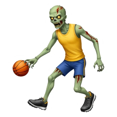 sportmen zombie full body and sport item sticker