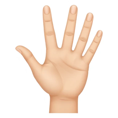 Hand with all fingers up except the ring finger sticker